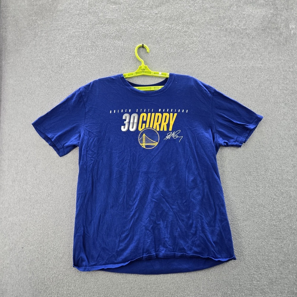 Golden State Warriors Men Shirt XL Blue NBA Stephen Curry 30 Sports Logo